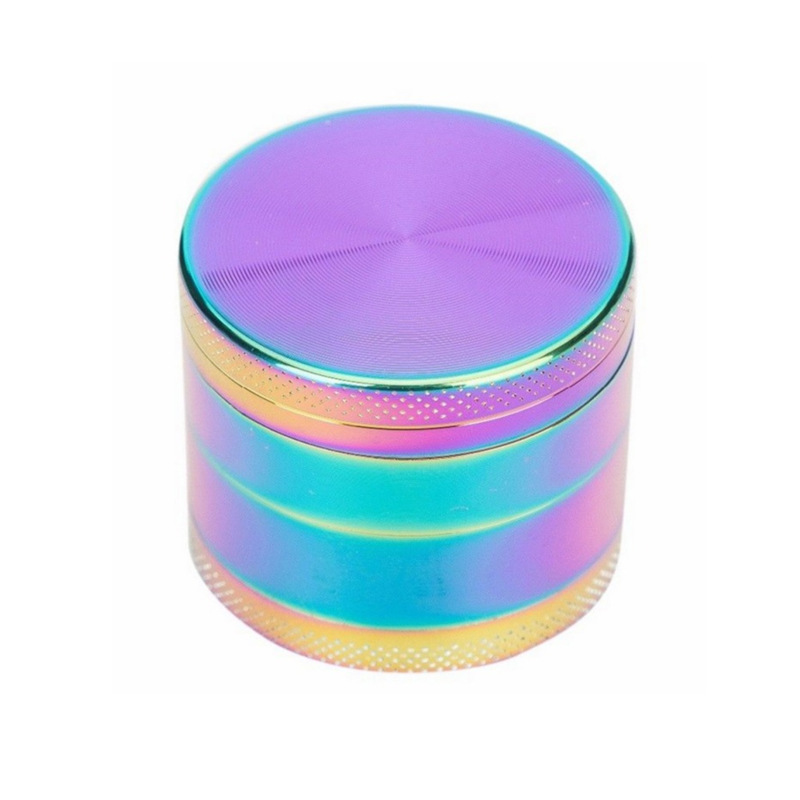Tobacco Grinder Rainbow 40mm 4-layer Zinc Alloy Spice Cutter Hand Muller,Tobacco Grinder Smoking Herb Cutter  Spice Weed Cutter Smoking Pipe Accessories