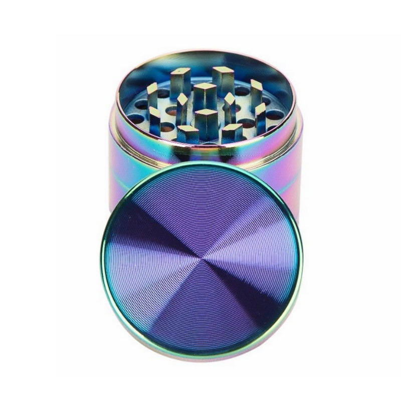Tobacco Grinder Rainbow 40mm 4-layer Zinc Alloy Spice Cutter Hand Muller,Tobacco Grinder Smoking Herb Cutter  Spice Weed Cutter Smoking Pipe Accessories