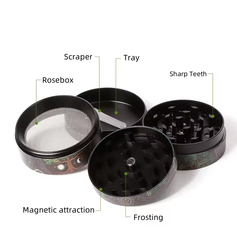 50mm/2Inch Metal Grinder, Herbal Herb Grinder for smoke Tobacco Manual Hand Spice Pepper Miller Cutter