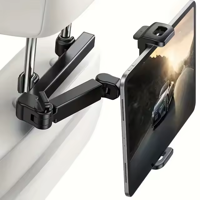 Car Seat Back Tablet Holder Car Tablet Holder Back Seat Headrest Mount For IPad Air Pro 4-13 Inch 360 Rotation Rear Pillow Phone Clamp Stand Universal