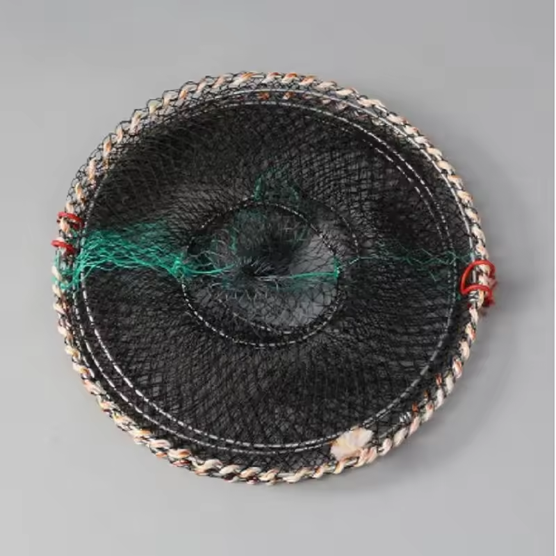 Foldable Drop Fishing Landing Net Network Mesh Fishing Nets Crayfish Crab Trap Net Shrimp Lobster Cage Collapsible Portable Fishing Accessories Fishing Shrimp Cage Fish Cage， Crayfish Shrimp Catcher