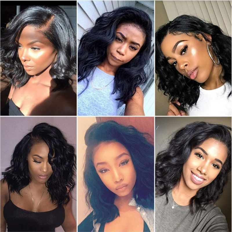 Wigs for Lady Short Curly Wigs for African Women Black Wave Synthetic Hair for Women Gift