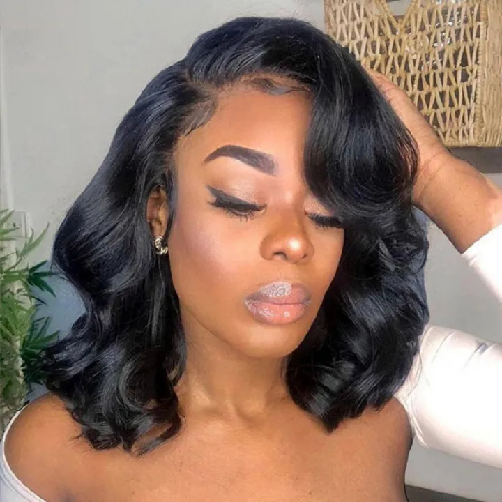 Wigs for Lady Short Curly Wigs for African Women Black Wave Synthetic Hair for Women Gift