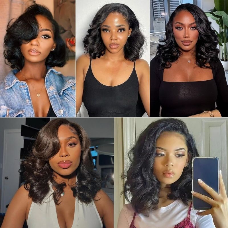 Wigs for Lady Short Curly Wigs for African Women Black Wave Synthetic Hair for Women Gift