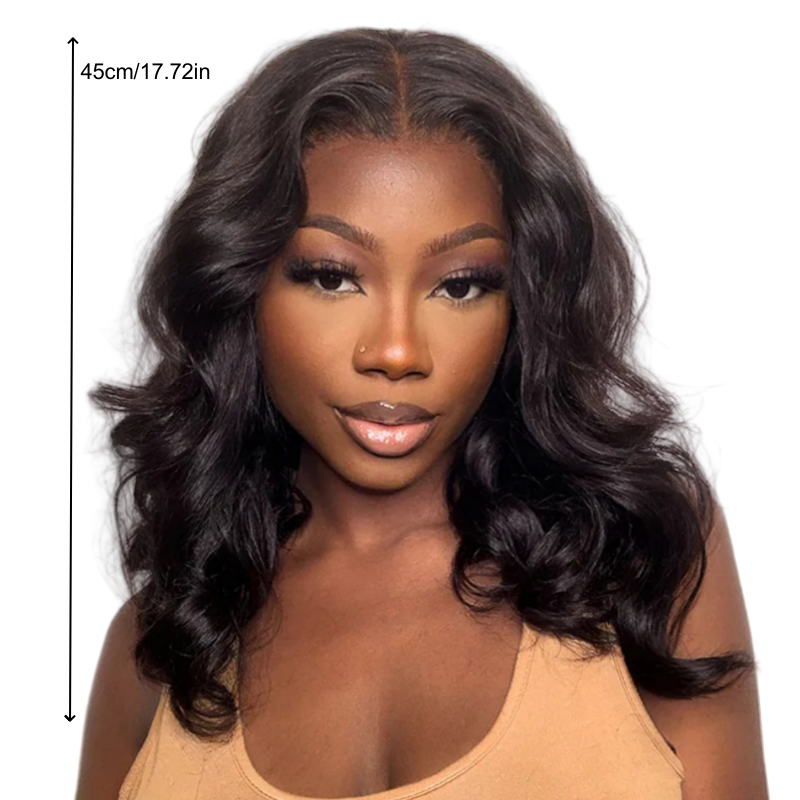 Wigs for Lady Short Curly Wigs Black Body Wave Synthetic Hair for Women Gift