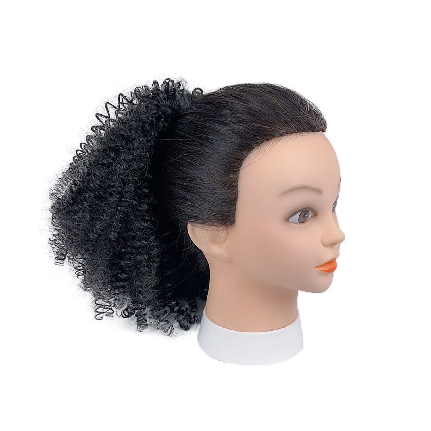 Synthetic Ponytail Extension for Women Easy-to-Attach with Drawstring Water Wave Style High-Temperature Fiber Black Yellow Gradient and Black Colors Ideal for Daily Wear and Work Hairpiece Afro Wigs
