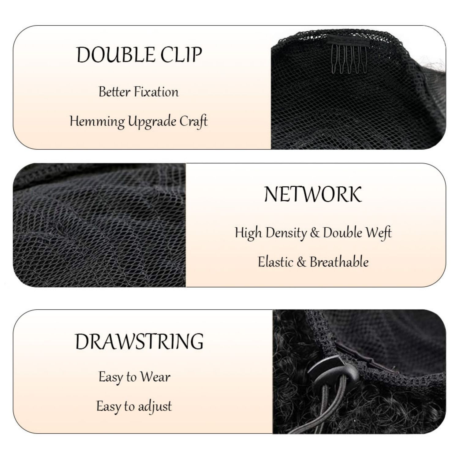 Synthetic Ponytail Extension for Women Easy-to-Attach with Drawstring Water Wave Style High-Temperature Fiber Black Yellow Gradient and Black Colors Ideal for Daily Wear and Work Hairpiece Afro Wigs
