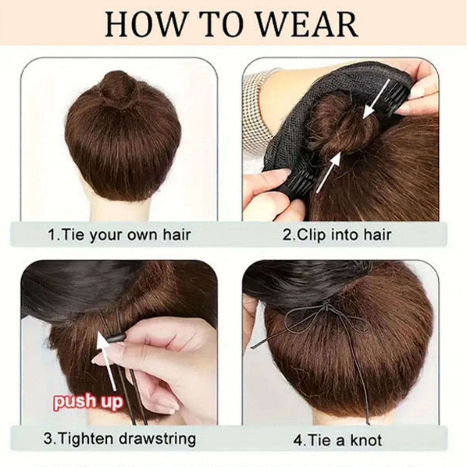 Synthetic Ponytail Extension for Women Easy-to-Attach with Drawstring Water Wave Style High-Temperature Fiber Black Yellow Gradient and Black Colors Ideal for Daily Wear and Work Hairpiece Afro Wigs