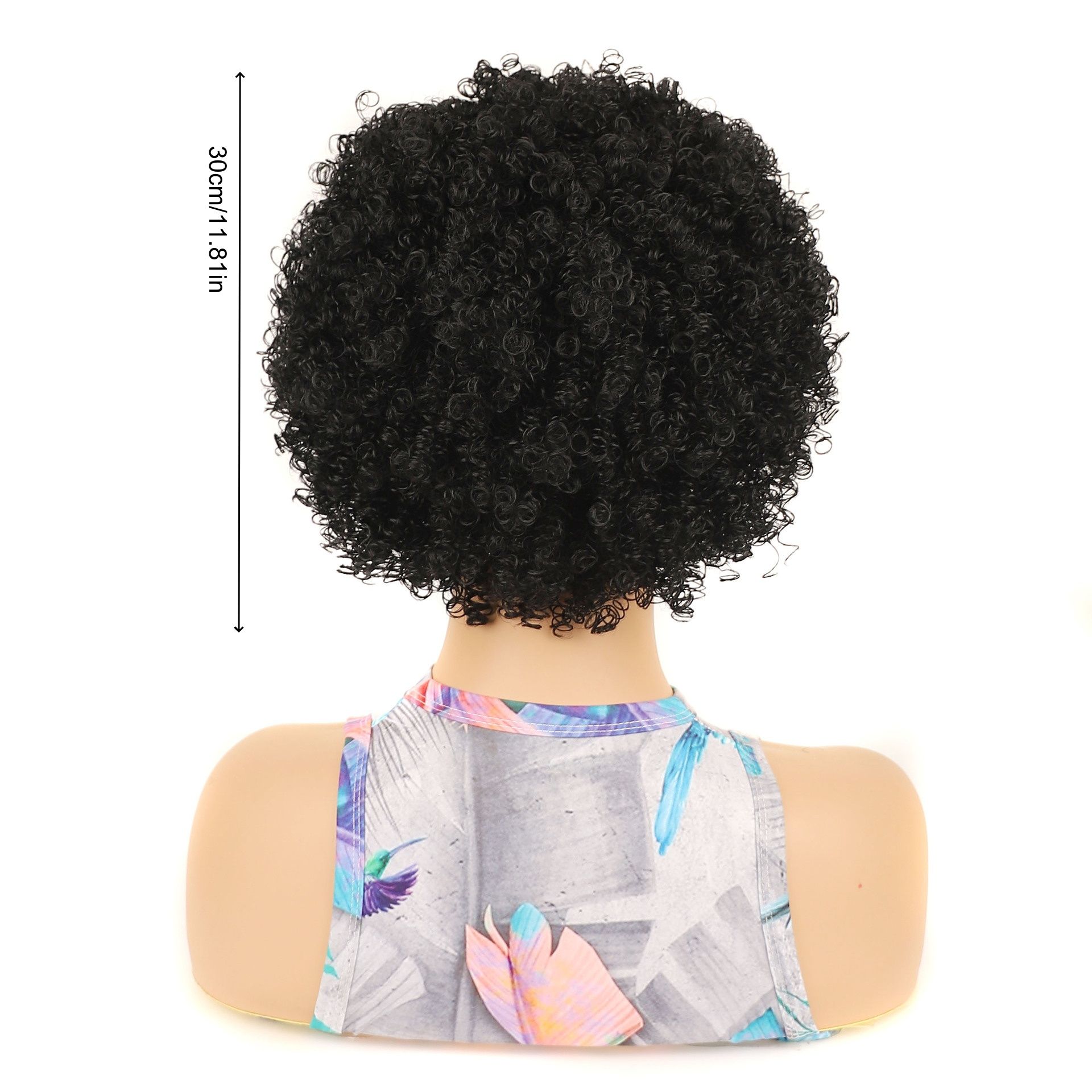 Bob Wig for Lady with Water Wave Texture, Deep Wave Wigs for Daily Use or Party Suitable for Black Women, Fashion Short Small Curly Black Wigs Synthetic Wig for Ladies Gift