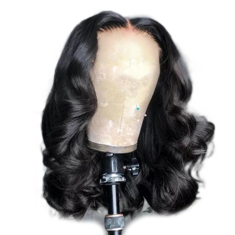 Wigs for Lady Short Curly Wigs Black Body Wave Synthetic Hair for Women Gift