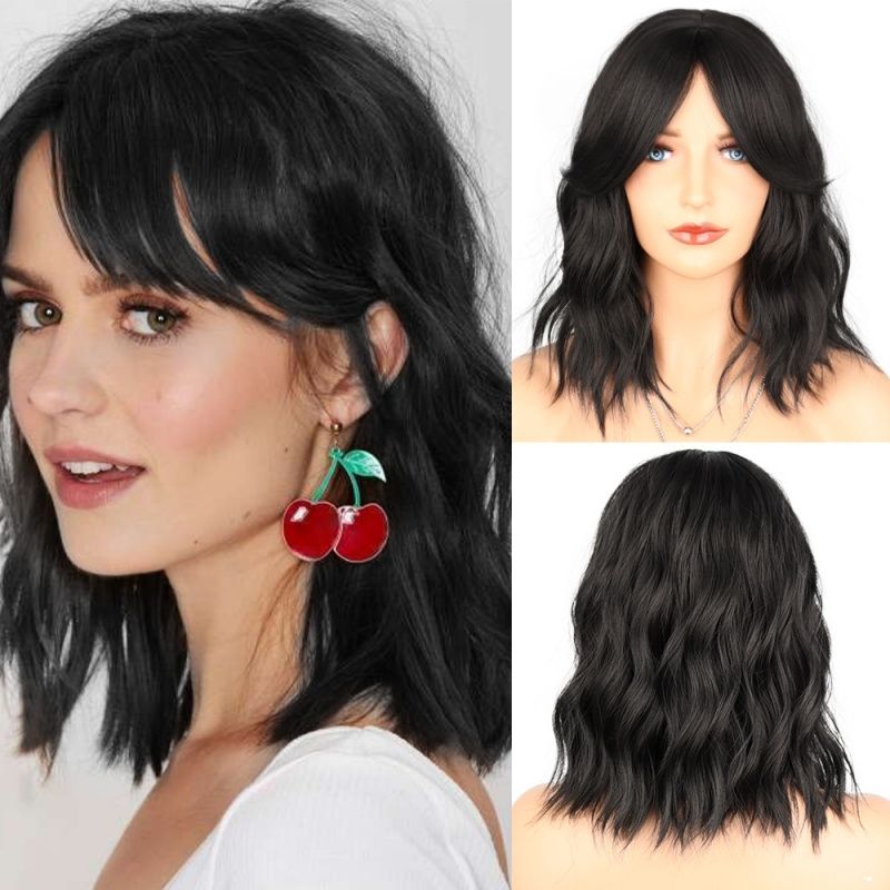 Bob Wig  Lace Front Black Natural Look & Feel Thick Hair Volume Perfect for Casual Wear Parties & Everyday Charm Short Hair Wig for Women Gift