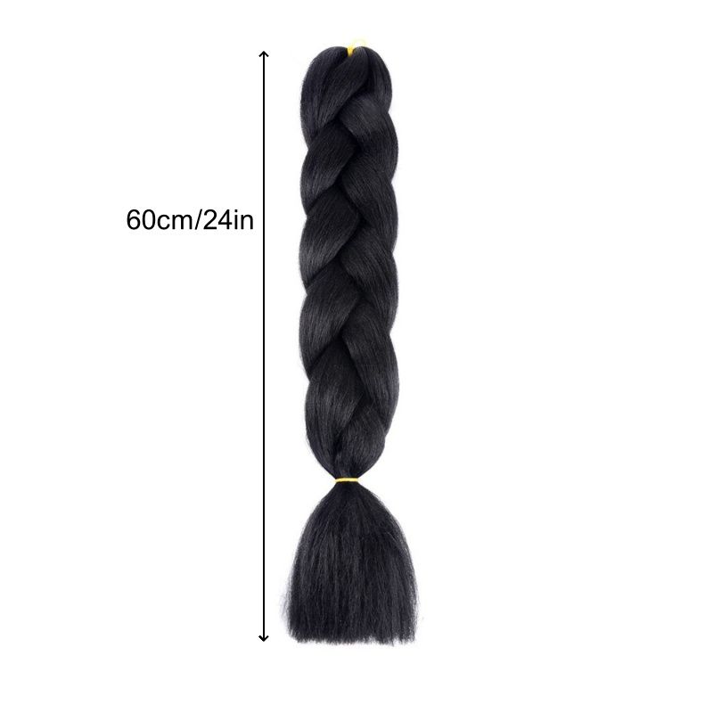 Women's Jumbo Crochet Hair Extensions Colorful Party Highlight Clip-in Braids Multicolor Straight Synthetic Hair Braids for Parties, Halloween, Christmas, Music Festivals, Mother's Day Afro Wig