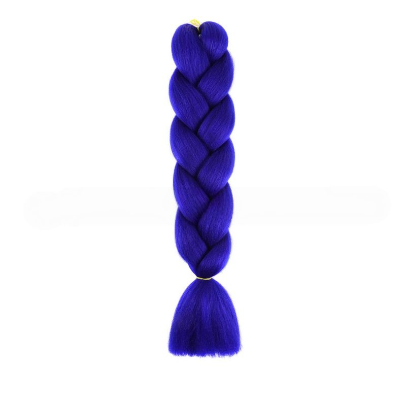 Women's Jumbo Crochet Hair Extensions Colorful Party Highlight Clip-in Braids Multicolor Straight Synthetic Hair Braids for Parties, Halloween, Christmas, Music Festivals, Mother's Day Afro Wig