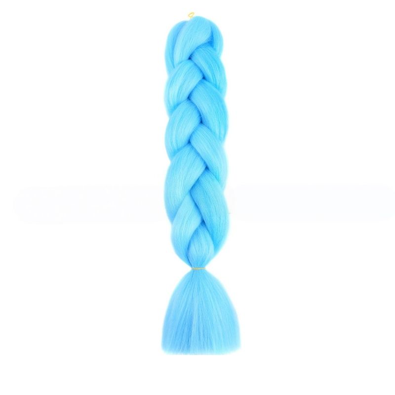 Women's Jumbo Crochet Hair Extensions Colorful Party Highlight Clip-in Braids Multicolor Straight Synthetic Hair Braids for Parties, Halloween, Christmas, Music Festivals, Mother's Day Afro Wig