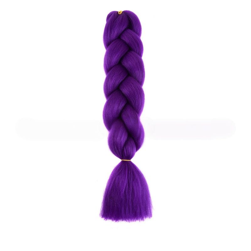 Women's Jumbo Crochet Hair Extensions Colorful Party Highlight Clip-in Braids Multicolor Straight Synthetic Hair Braids for Parties, Halloween, Christmas, Music Festivals, Mother's Day Afro Wig