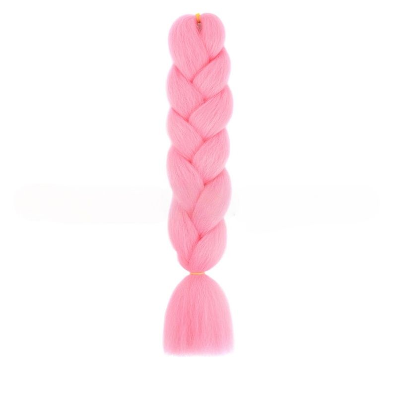 Women's Jumbo Crochet Hair Extensions Colorful Party Highlight Clip-in Braids Multicolor Straight Synthetic Hair Braids for Parties, Halloween, Christmas, Music Festivals, Mother's Day Afro Wig