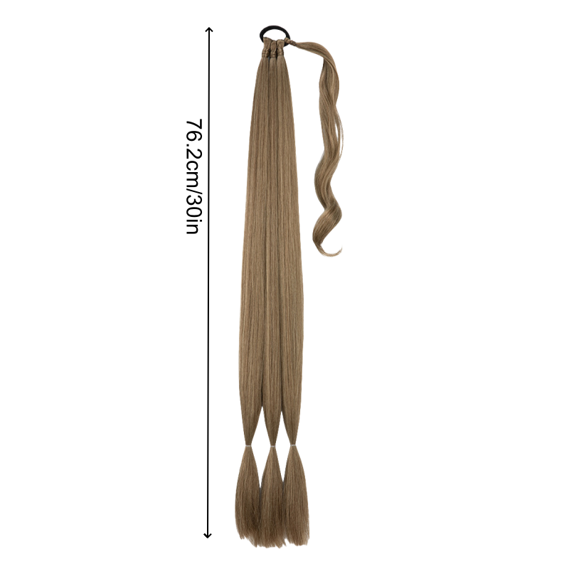 Ponytail Wig Boxing Synthetic Hairpiece Extension 30inch Braid Color Ponytail Extension Straight Hairpiece With Rubber Band Wigs for Women Gift