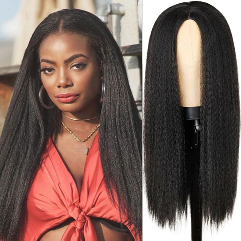Wisg for Lady Heat-Resistant Synthetic Fiber Wig for Women - Afro Curly/Kinky Black Natural Look Wig with Adjustable Cap Net Durable & Versatile for Daily Use Parties Gift for Women