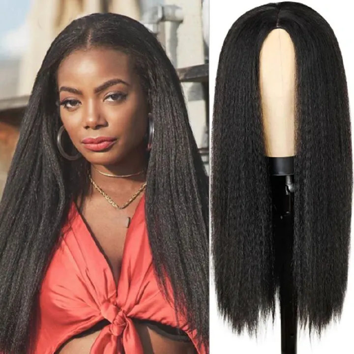 Wisg for Lady Heat-Resistant Synthetic Fiber Wig for Women - Afro Curly/Kinky Black Natural Look Wig with Adjustable Cap Net Durable & Versatile for Daily Use Parties Gift for Women