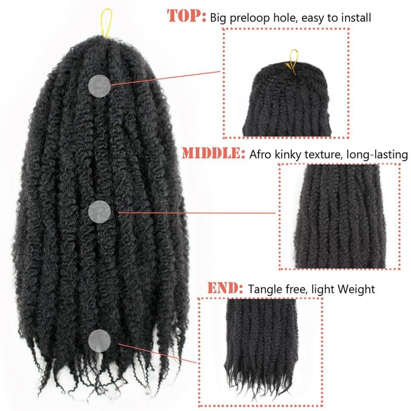Twist Hair 14 Strands 18 Inches Dreadlock Extensions Synthetic Hippie Dreads Extensions Crochet Hair for Women Gift