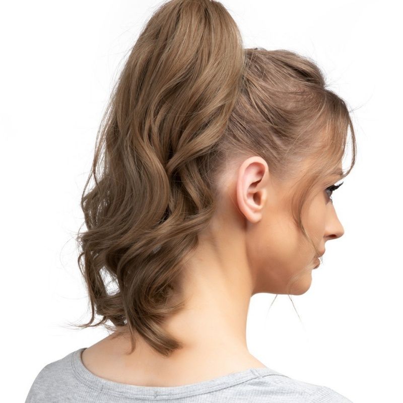 Curly Wave Ponytail Wig for Women Premium 22Inch Wrapped Fixed Wig Braid for Daily Wear & Festive Occasions Long Big Wave Curly Ponytail Hair Extensions Heat-Resistant Synthetic Hair Wig Gift