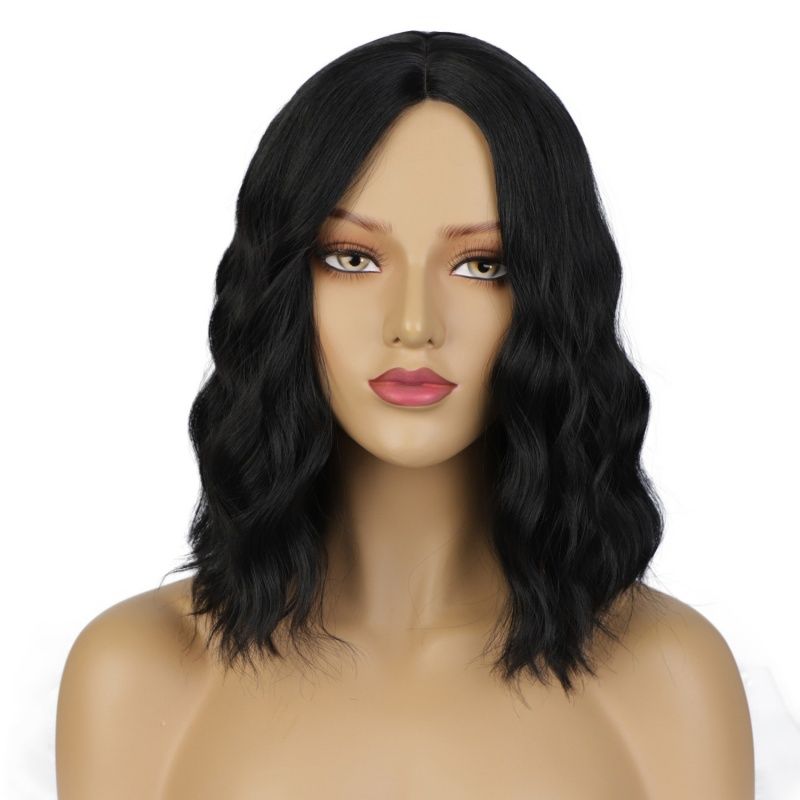Elegant Women'S Short Curly Wig with Natural Afro Texture 19 Inches Heat Resistant Synthetic Fiber with Buckle Closure Perfect for Daily Wear Party Wigs for Women Gift