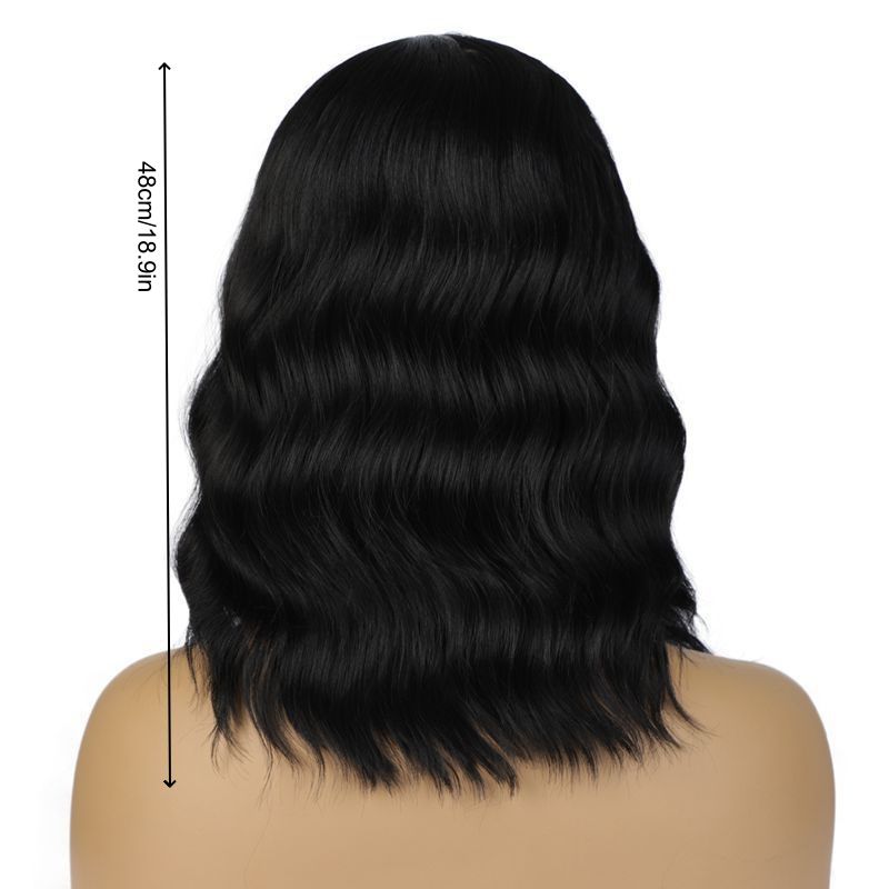 Elegant Women'S Short Curly Wig with Natural Afro Texture 19 Inches Heat Resistant Synthetic Fiber with Buckle Closure Perfect for Daily Wear Party Wigs for Women Gift