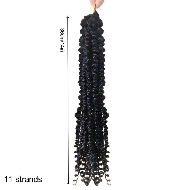 Fashion Braids Wigs Dreadlocks 11 Strands 14 Inches Black and Red Synthetic Extensions Reggae Style Crochet Hair for Women Suitable for Daily Wear and Holiday Parties