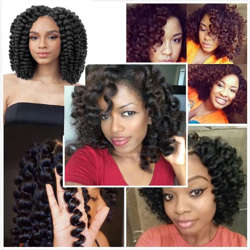 20 Strands Curl Wigs Fashionable Wig Black 8 Inches Short Braid Wig Synthetic Fiber Suitable for Wearing In Various Occasions Perfect Holiday Gif