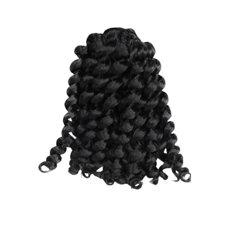 20 Strands Curl Wigs Fashionable Wig Black 8 Inches Short Braid Wig Synthetic Fiber Suitable for Wearing In Various Occasions Perfect Holiday Gif