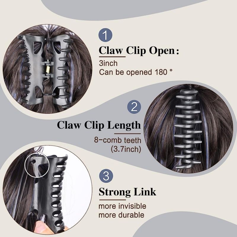 Ladies' Wig Drawstring Ponytail Wig Clip Short Straight Wig Mixed Colors Heat-resistant Synthetic Fiber Wig Grip Clip Easy To Wear Suitable for Various Occasions Perfect Holiday Gift