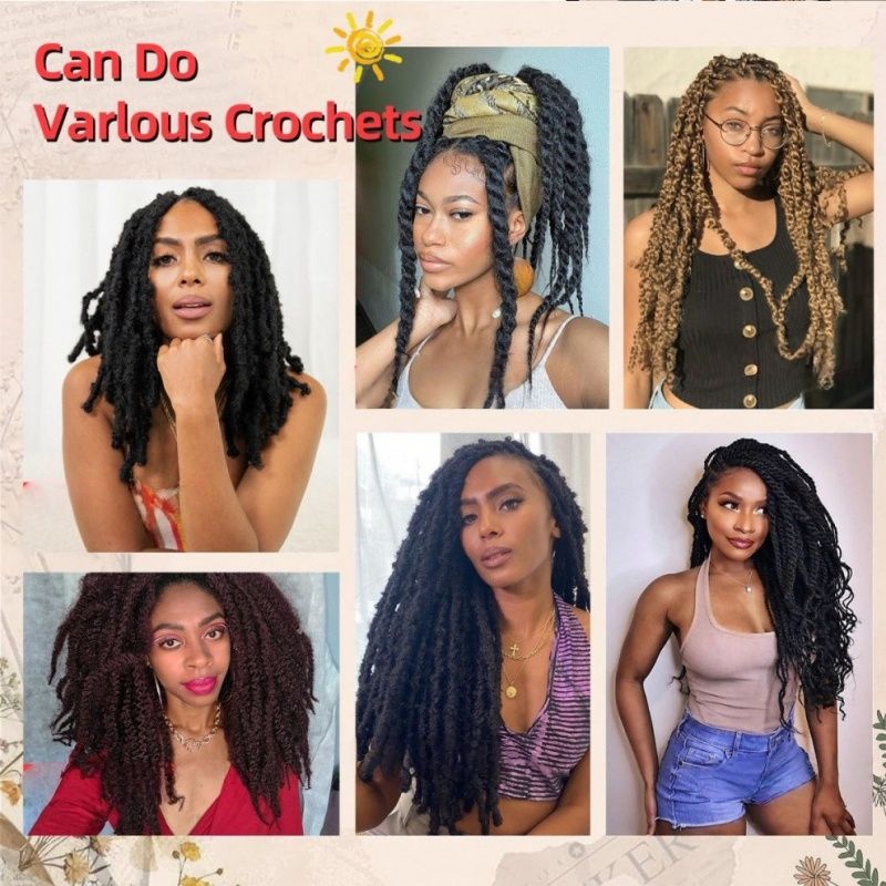 8 Strands 24-inch Marley African Braids Made of Heat Resistant Synthetic Fiber Crocheted With Twisted Hair Suitable for Festive Parties and Everyday Wear Perfect Gift for Women