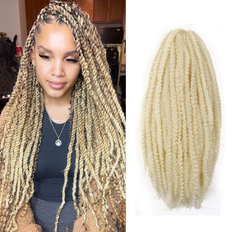 8 Strands 24-inch Marley African Braids Made of Heat Resistant Synthetic Fiber Crocheted With Twisted Hair Suitable for Festive Parties and Everyday Wear Perfect Gift for Women