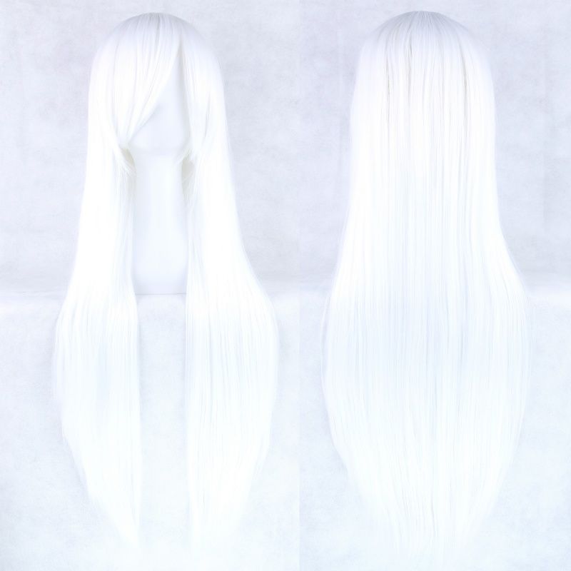 Cosplay Wigs Anime Cosplay Wig Versatile Colorful Long Straight Wig With Bangs Heat-resistant Synthetic Fiber Wig Halloween and Christmas Party Costume Wig