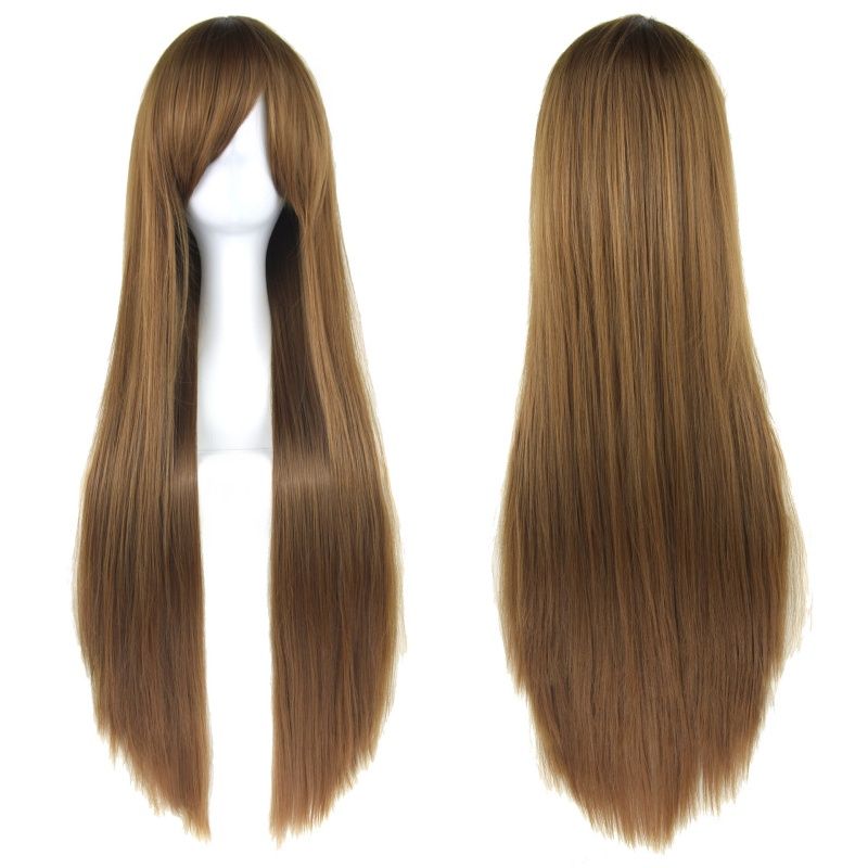 Cosplay Wigs Anime Cosplay Wig Versatile Colorful Long Straight Wig With Bangs Heat-resistant Synthetic Fiber Wig Halloween and Christmas Party Costume Wig