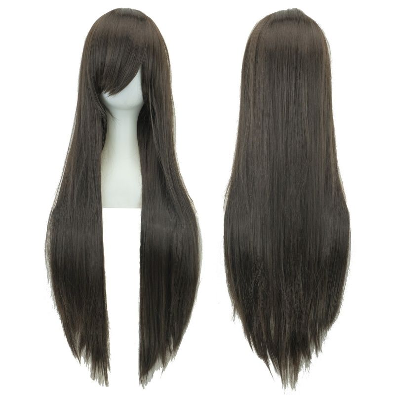 Cosplay Wigs Anime Cosplay Wig Versatile Colorful Long Straight Wig With Bangs Heat-resistant Synthetic Fiber Wig Halloween and Christmas Party Costume Wig