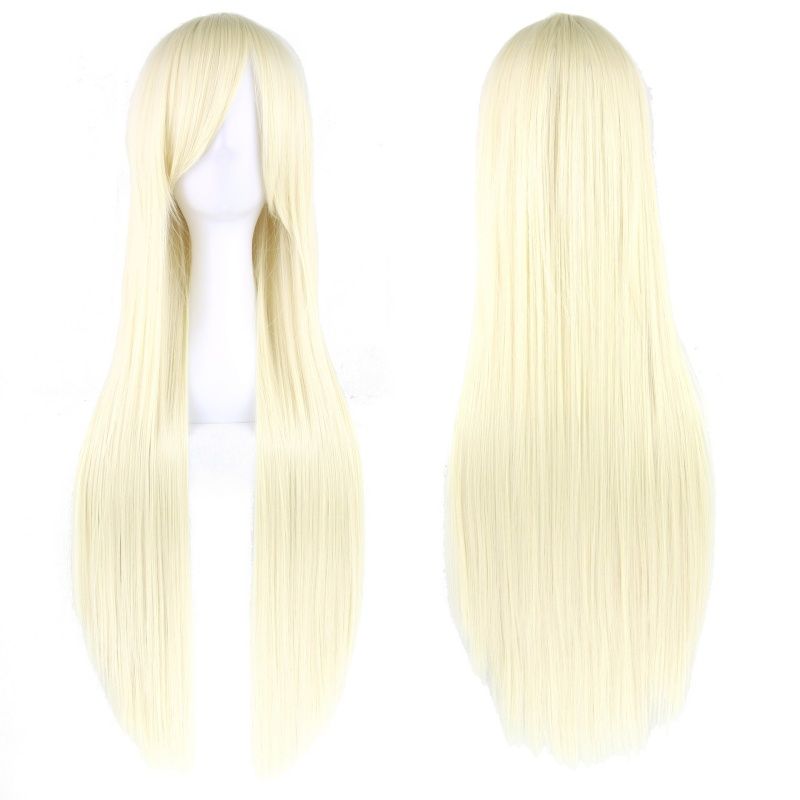 Cosplay Wigs Anime Cosplay Wig Versatile Colorful Long Straight Wig With Bangs Heat-resistant Synthetic Fiber Wig Halloween and Christmas Party Costume Wig