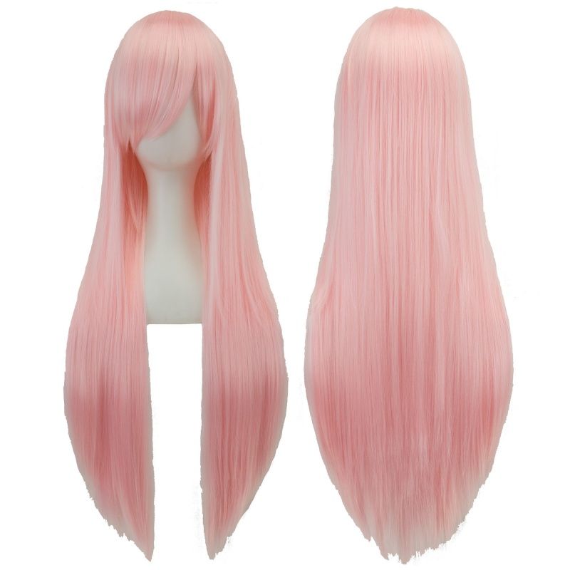 Cosplay Wigs Anime Cosplay Wig Versatile Colorful Long Straight Wig With Bangs Heat-resistant Synthetic Fiber Wig Halloween and Christmas Party Costume Wig