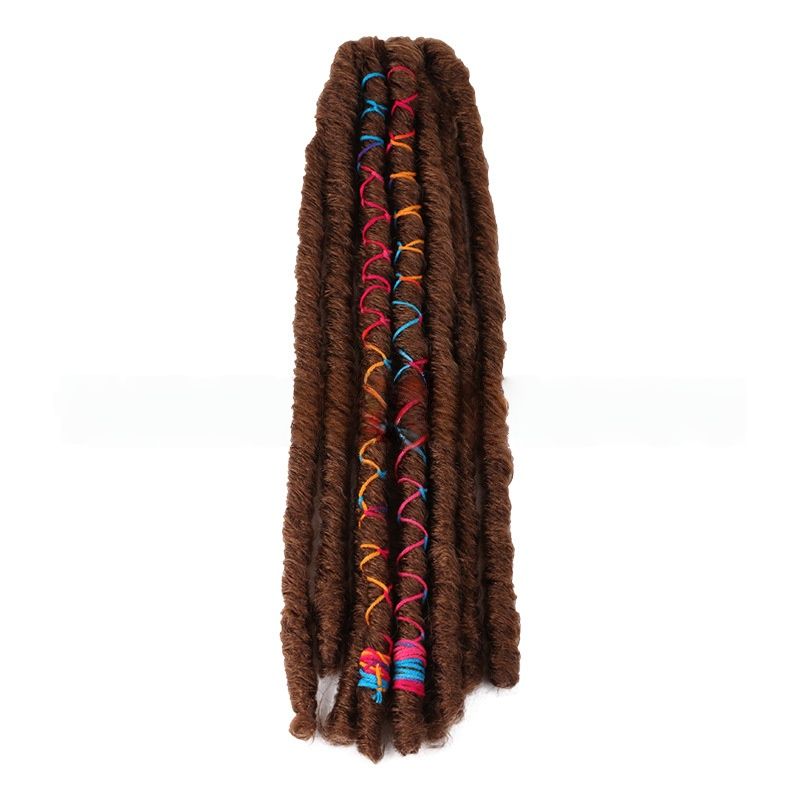 18 Inch Braiding Hair Extensions 10 Strands Pack Straight Tube Curved Hollow Hip-hop Style Heat Resistant Synthetic Fiber Lightweight Tangle Free Easy Twist for African Women Daily Party Music Gift