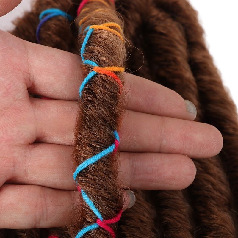 18 Inch Braiding Hair Extensions 10 Strands Pack Straight Tube Curved Hollow Hip-hop Style Heat Resistant Synthetic Fiber Lightweight Tangle Free Easy Twist for African Women Daily Party Music Gift