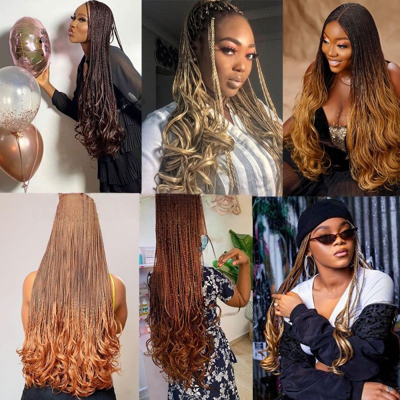 Women's Hair Extension Big Curly Braid Wig African Style Fashionable Big Wave Curly Braid Wig Synthetic Fiber Braid Halloween Christmas and Party Dressing Wig Perfect Women's Gift