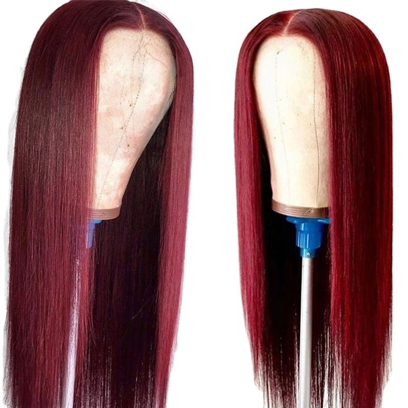 Women's Red Wig Mid Split Long Straight Wig African Style Wig Long Straight Heat-resistant Synthetic Fiber Wig Suitable for Cosplay Halloween and Christmas Parties Perfect Gift for Women