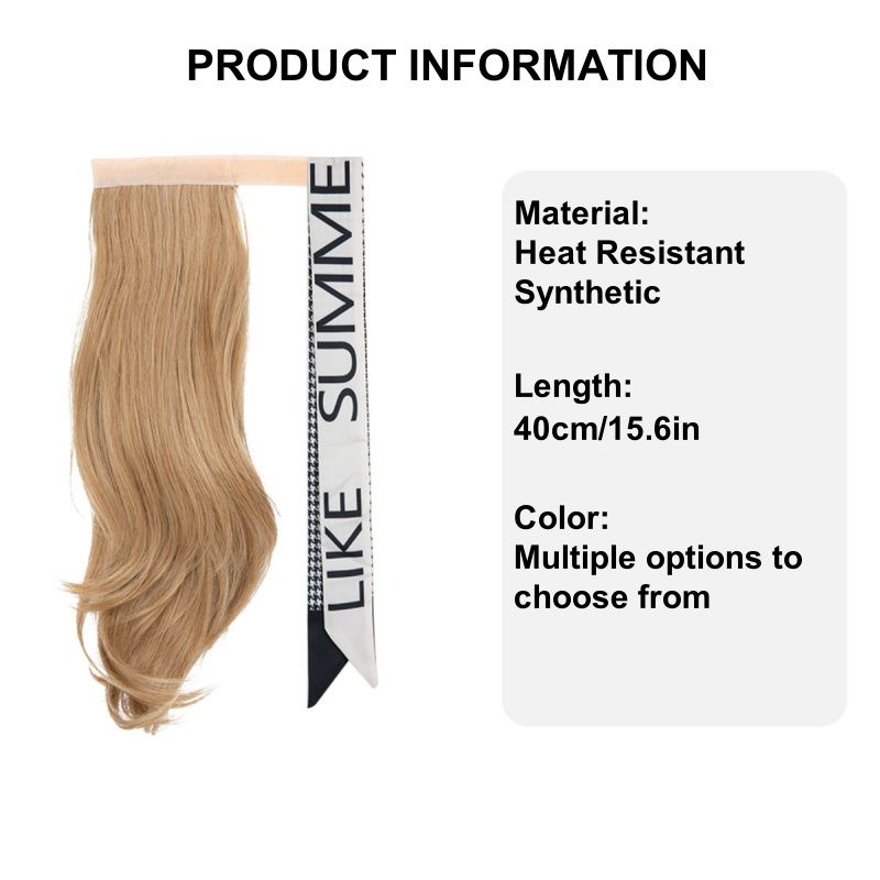 Women's Ponytail Wig, Hair Extensions Braid Synthetic Wig Braid with Decorative Headband Suitable for Women's Daily Work Wear Elegant Ponytail Braid Wig Women's Gift