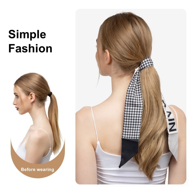 Women's Ponytail Wig, Hair Extensions Braid Synthetic Wig Braid with Decorative Headband Suitable for Women's Daily Work Wear Elegant Ponytail Braid Wig Women's Gift