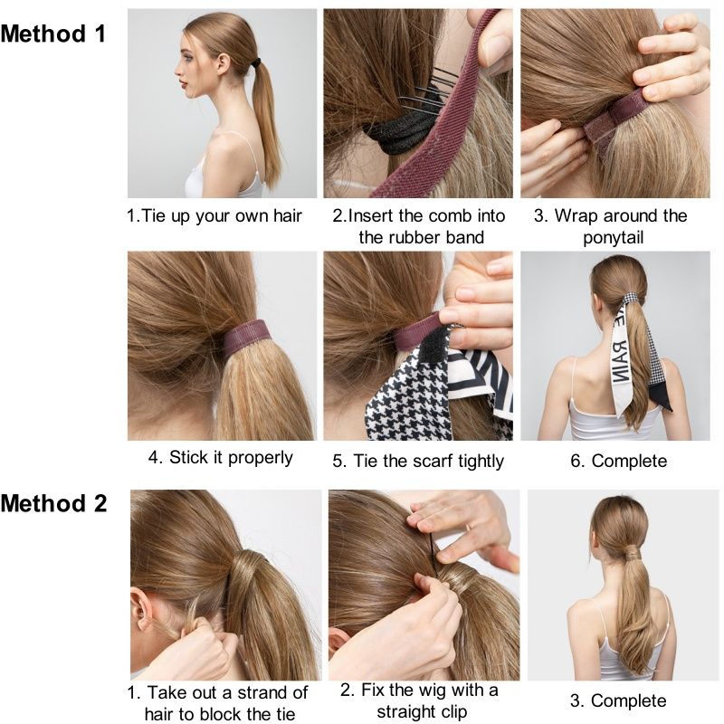 Women's Ponytail Wig, Hair Extensions Braid Synthetic Wig Braid with Decorative Headband Suitable for Women's Daily Work Wear Elegant Ponytail Braid Wig Women's Gift