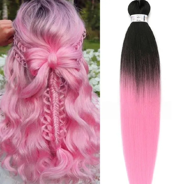 Women's Hair Extension Fluffy Braid Wig Color Gradient Fluffy Braid Wig Synthetic 26 Inches Long Straight Wig Rainbow Color Suitable for Halloween Christmas and Party Wear Perfect Gift for Women