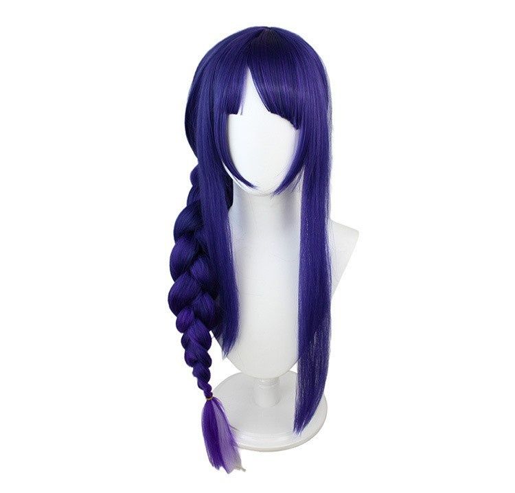 Cosplay Wig Purple Long Twists Braid Wig Synthetic Wig Button Net Cap, Braided Hair Comfortable and Breathable Suitable for Role Playing Cosplay Wig Perfect Gift for Friends Who Like Anime