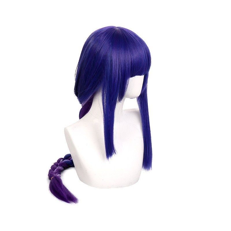 Cosplay Wig Purple Long Twists Braid Wig Synthetic Wig Button Net Cap, Braided Hair Comfortable and Breathable Suitable for Role Playing Cosplay Wig Perfect Gift for Friends Who Like Anime