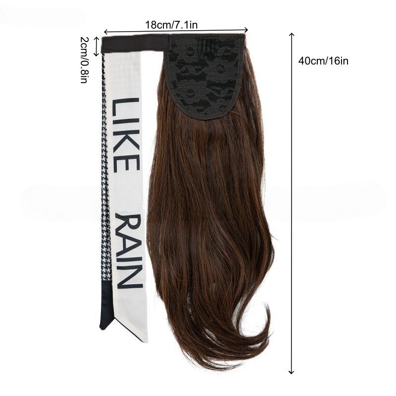 Women's Ponytail Wig, Hair Extensions Braid Synthetic Wig Braid with Decorative Headband Suitable for Women's Daily Work Wear Elegant Ponytail Braid Wig Women's Gift