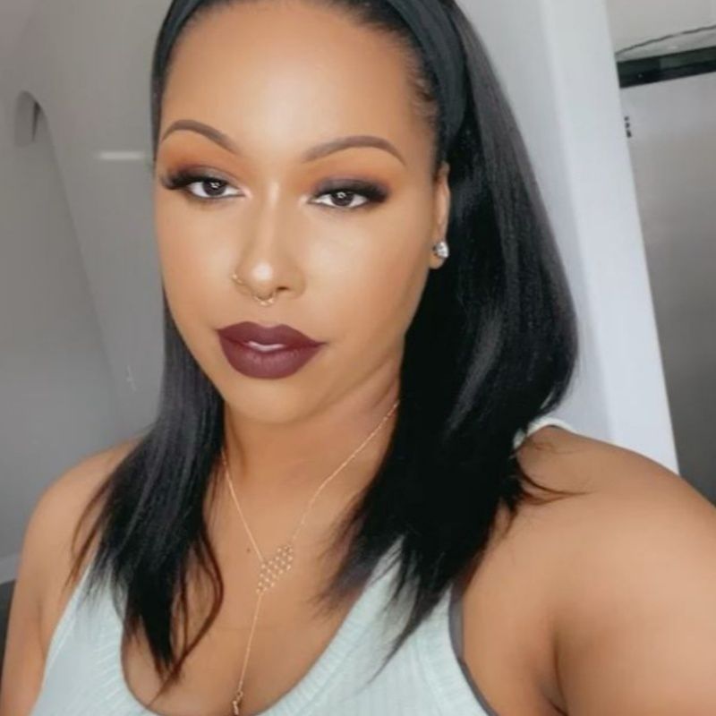 Headband Wig Fashionable African Style Wig Black Heat-Resistant Synthetic Fiber Wig Long Straight Hair Wig Suitable for Daily Work Christmas and Party Wear Perfect Gift for Ladies